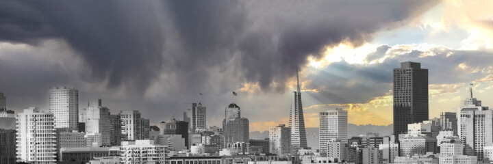 San Francisco - Cloudy Skyline