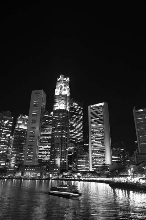 Singapur - Boat Quay Skyline